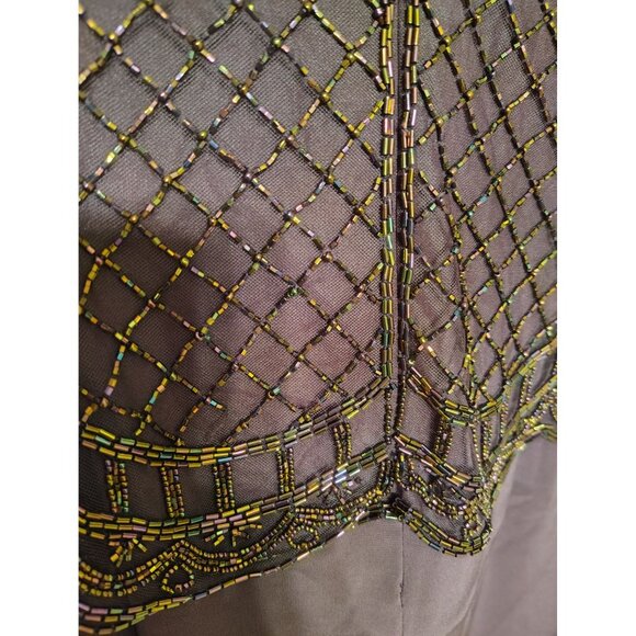 Lillie Rubin Size 16 Beaded Gown Dress, Eggplant Purple Mother of the Bride READ - Picture 9 of 11